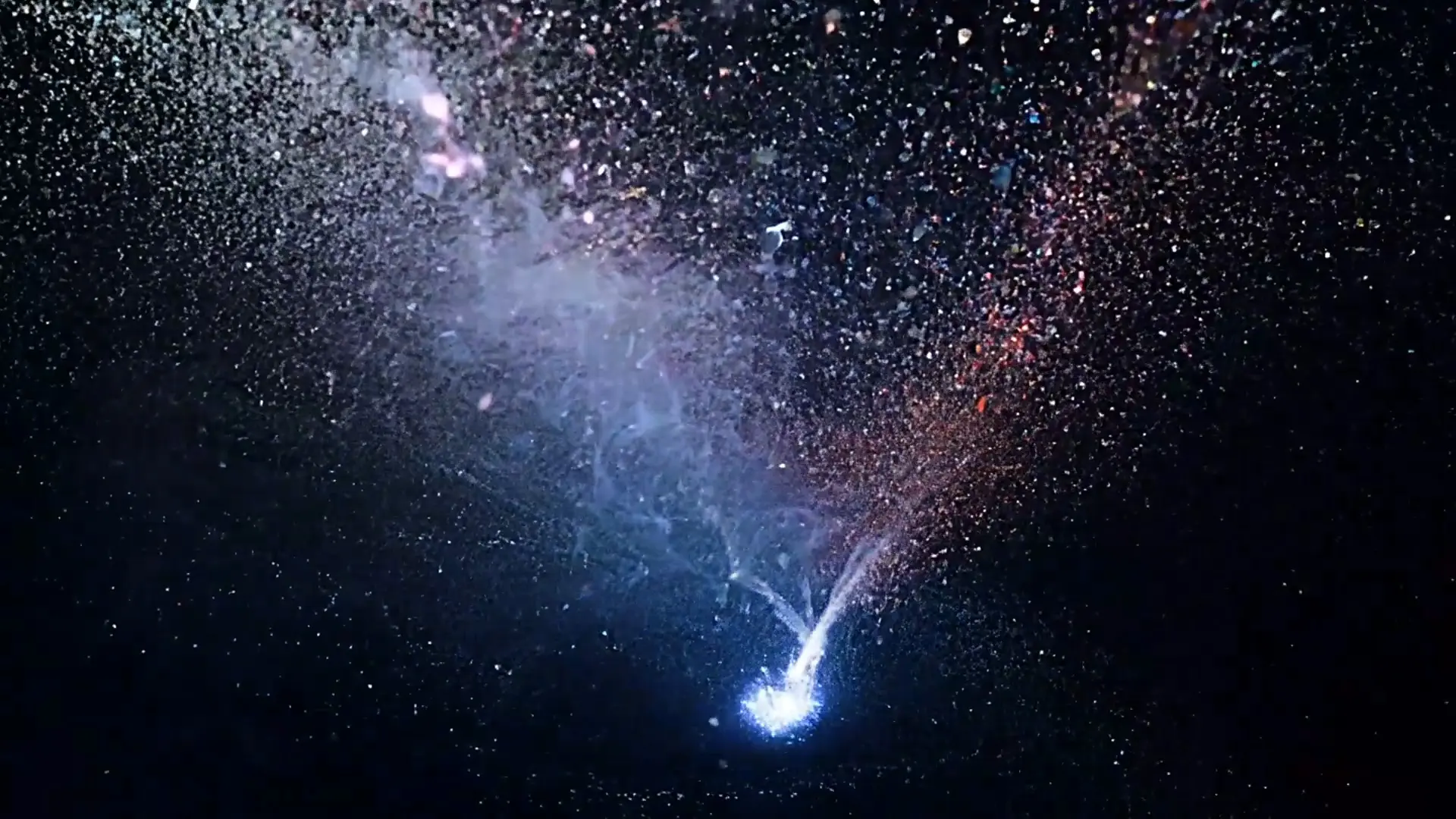 Stellar Particle Burst Transition for Creative Projects